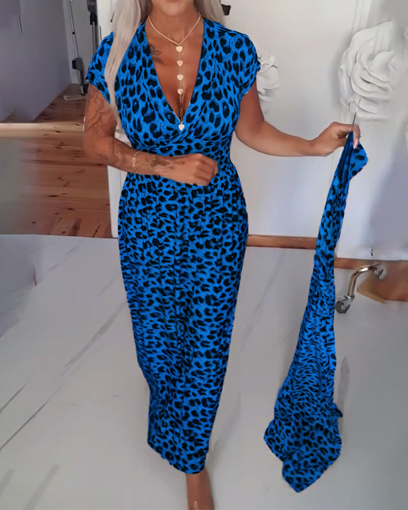 Ingela™ | Elegant maxiklänning med leopardmönster