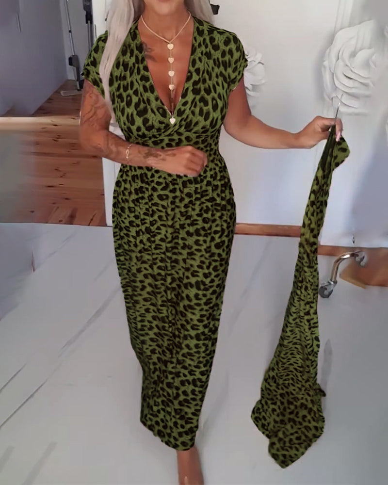 Ingela™ | Elegant maxiklänning med leopardmönster