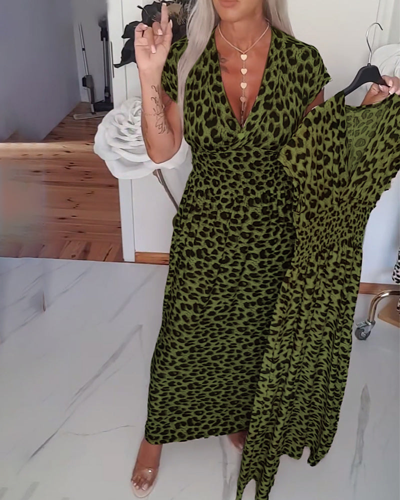 Ingela™ | Elegant maxiklänning med leopardmönster