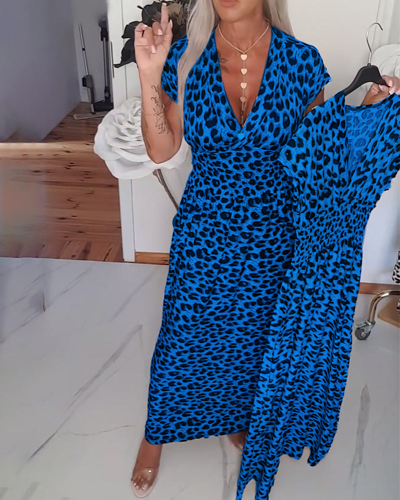 Ingela™ | Elegant maxiklänning med leopardmönster