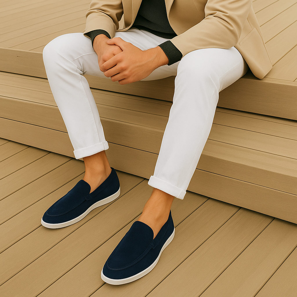 William™ | Tidlösa loafers i mocka med lyxig känsla och maximal komfort