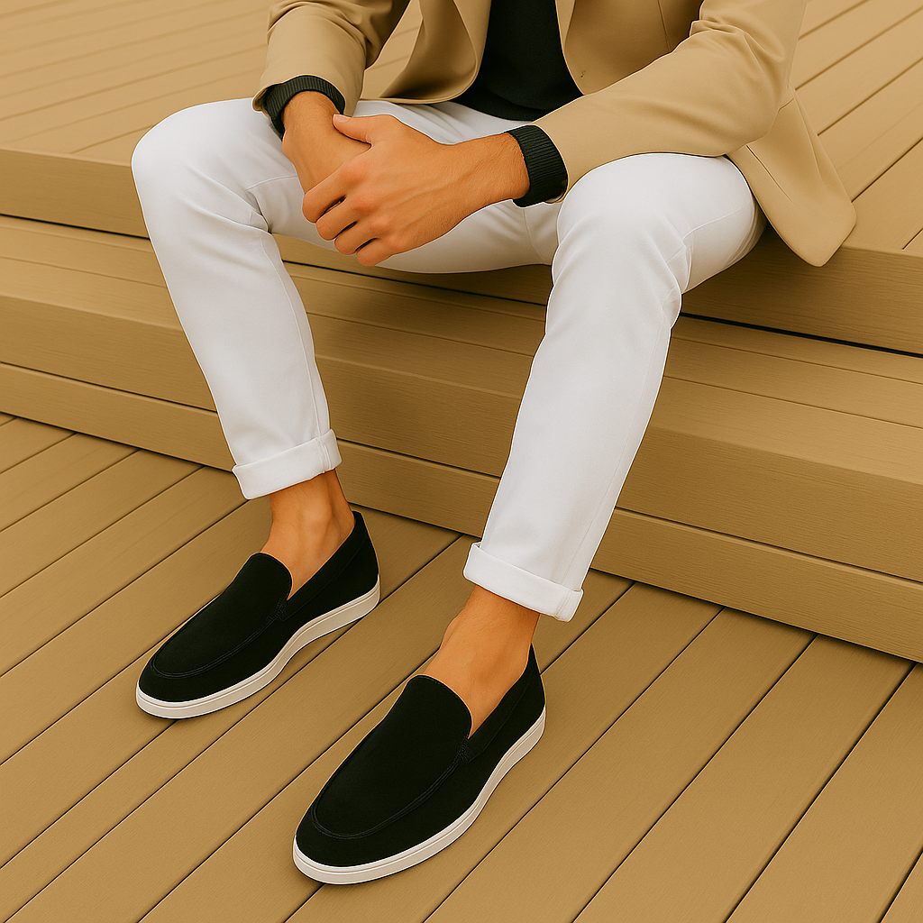 William™ | Tidlösa loafers i mocka med lyxig känsla och maximal komfort