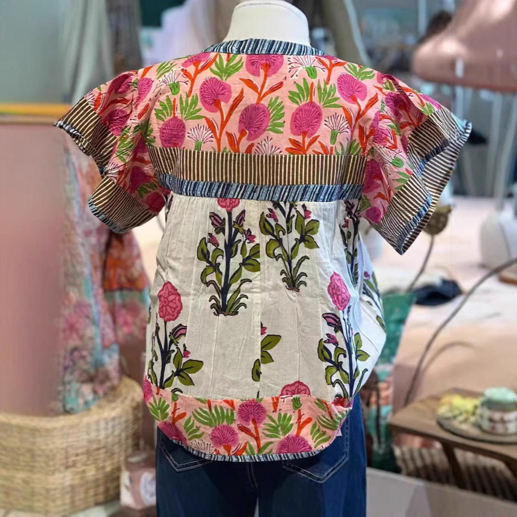 Ylva™ | Broderad Boho-Blus
