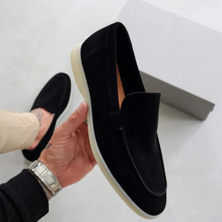 William™ | Tidlösa loafers i mocka med lyxig känsla och maximal komfort