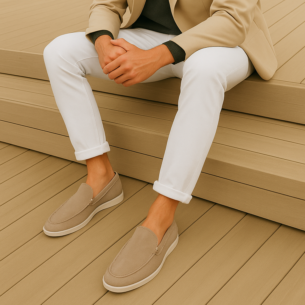 William™ | Tidlösa loafers i mocka med lyxig känsla och maximal komfort