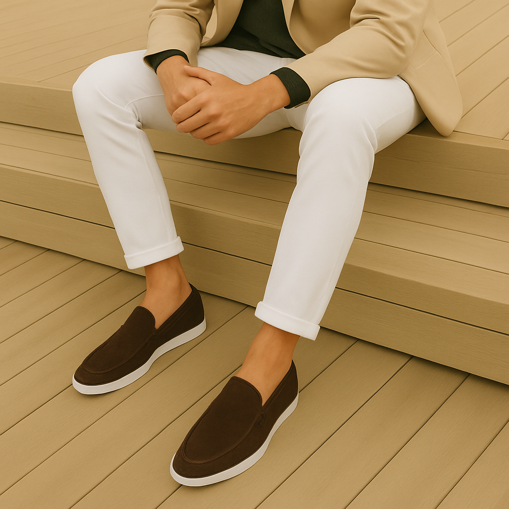 William™ | Tidlösa loafers i mocka med lyxig känsla och maximal komfort