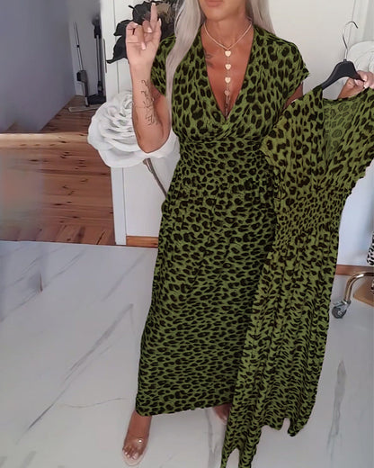 Ingela™ | Elegant maxiklänning med leopardmönster