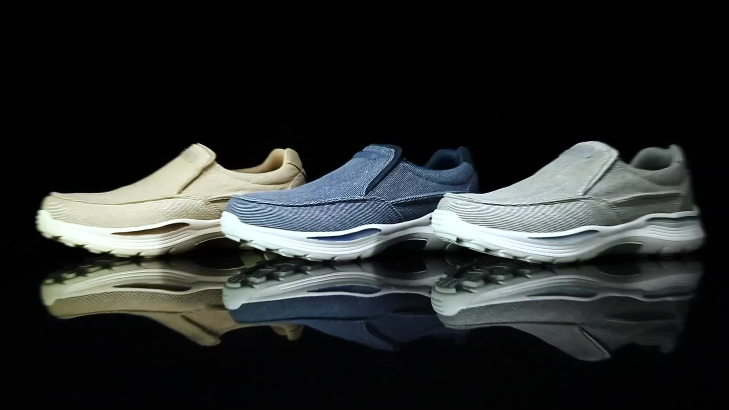 Herr Canvas Loafers – Andas Mesh och EVA-sula