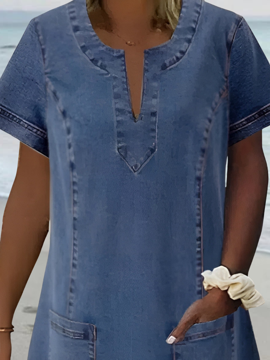 Blenda™ – Mjuk denimklänning med avslappnad elegans