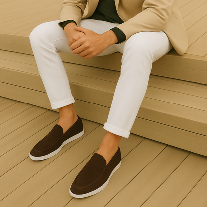 William™ | Tidlösa loafers i mocka med lyxig känsla och maximal komfort